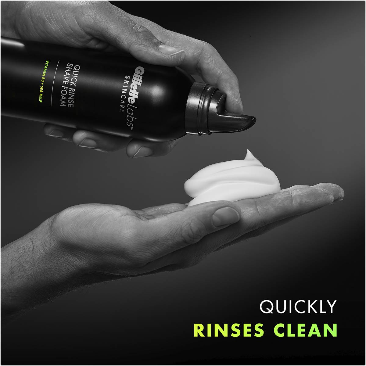 Gillette Quick Rinse Shave Foam With Vitamin B3 & Sea Kelp 240ml - Cutprice Online