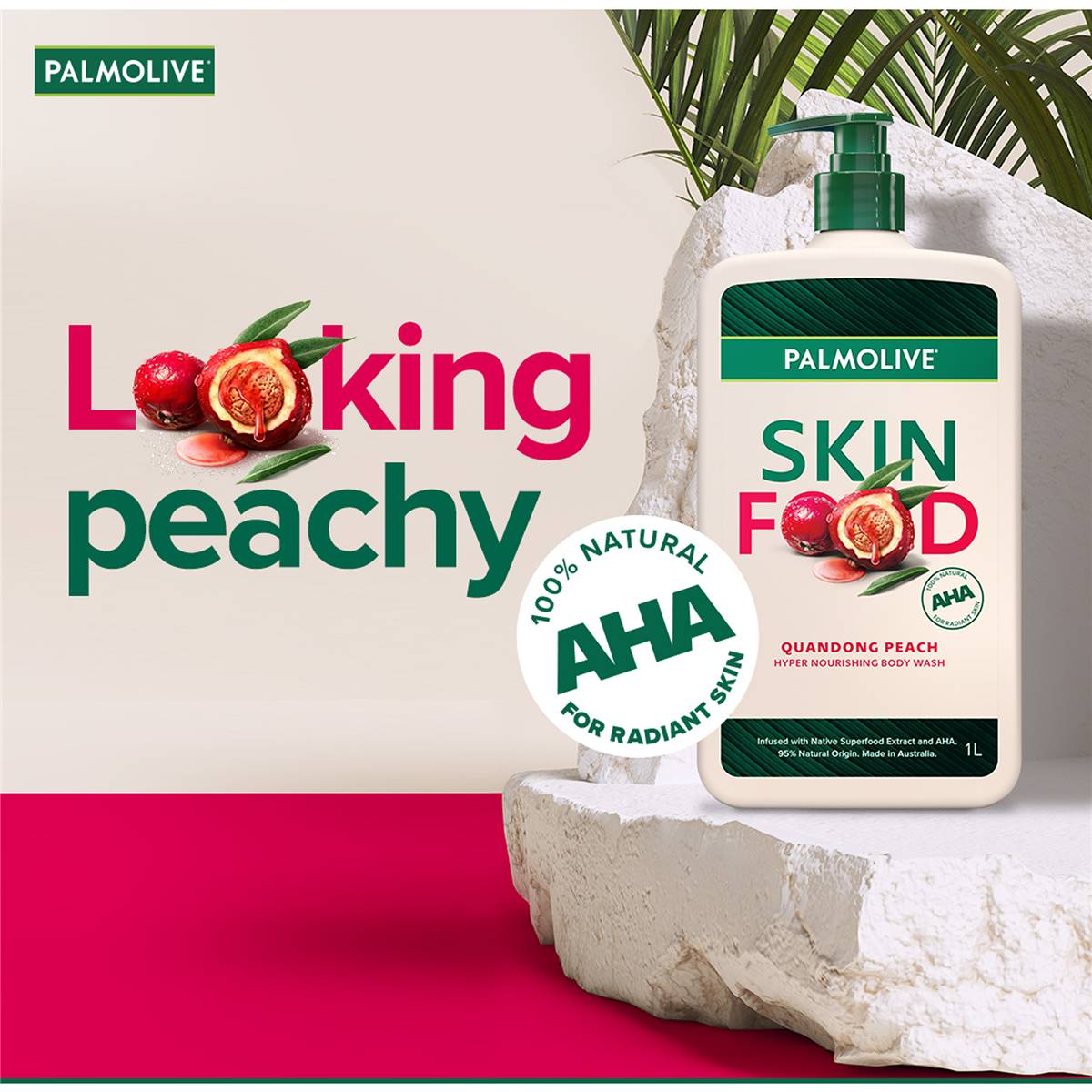 Palmolive Skin Food Body Wash Quandong Peach 1 Litre - Cutprice Online