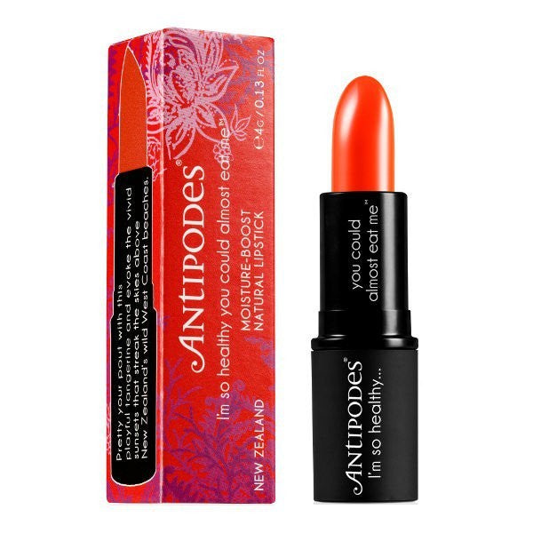 Antipodes Moisture-boost Natural Lipstick Piha Beach Tangerine 4g ANTIPODES