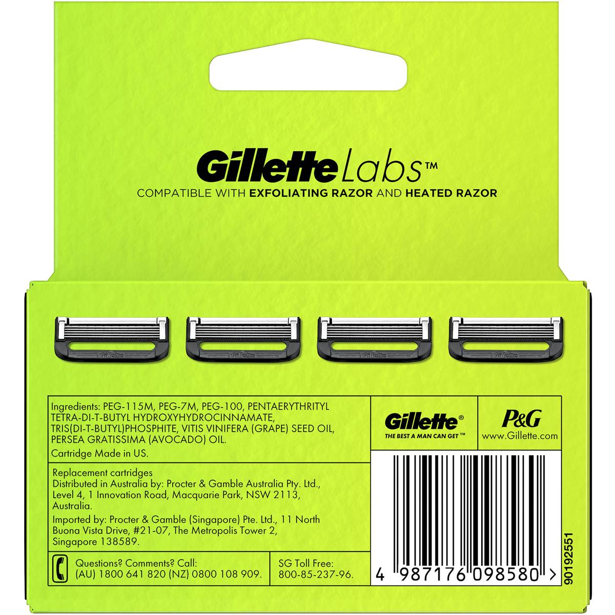Gillette Labs Razor Cartridges 4 Pack - Cutprice Online