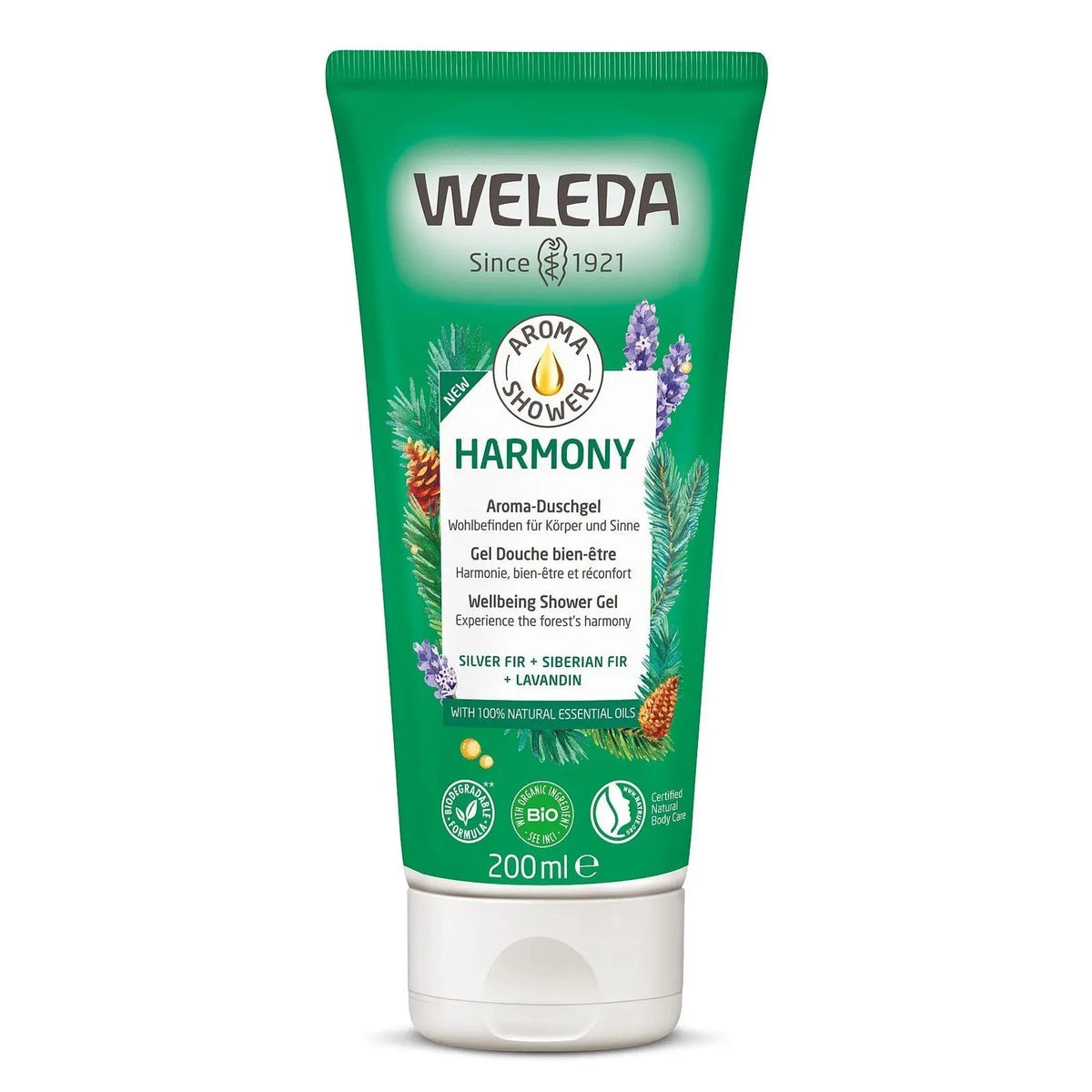 WELEDA Aroma Shower - Gel - Harmony Silver Fir, Siberian Fir & Lavandin 200ml WELEDA
