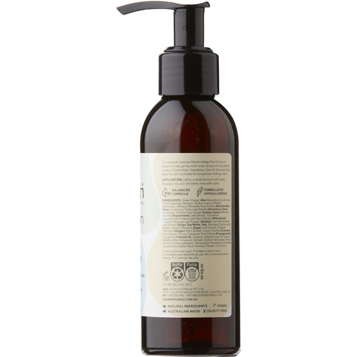 Sukin Teen Skin Cheeky Cleanser 125ml Pump - Cutprice Online