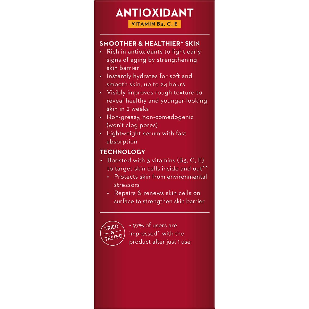 Olay Antioxidant Vitamin B3, C, E Super Face Serum 30mL - Cutprice Online