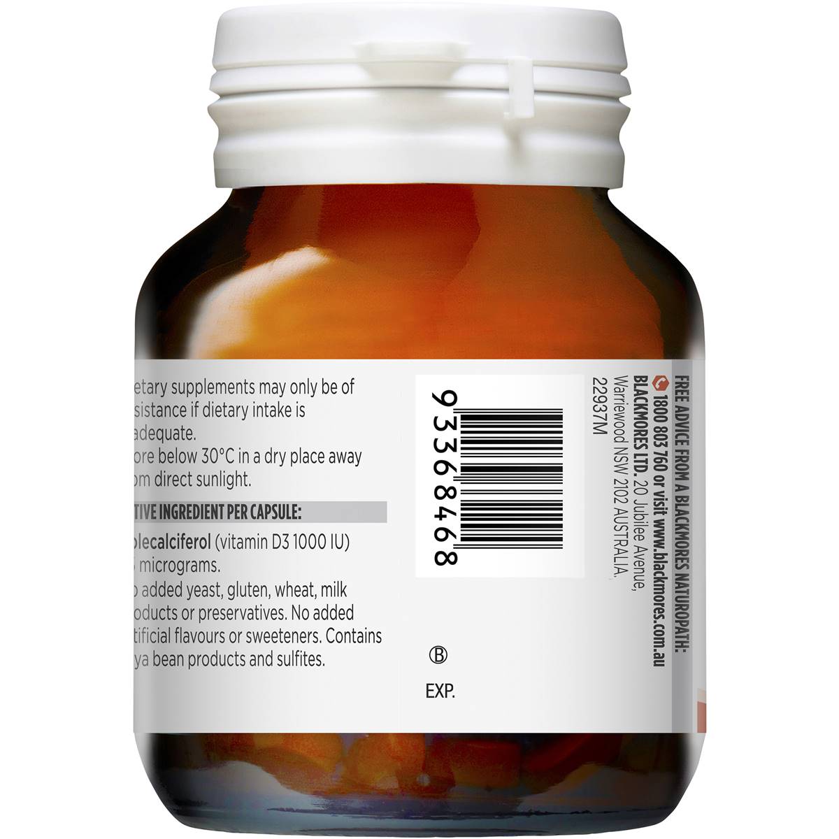 Blackmores Vitamin D3 1000IU 60 Capsules - Cutprice Online