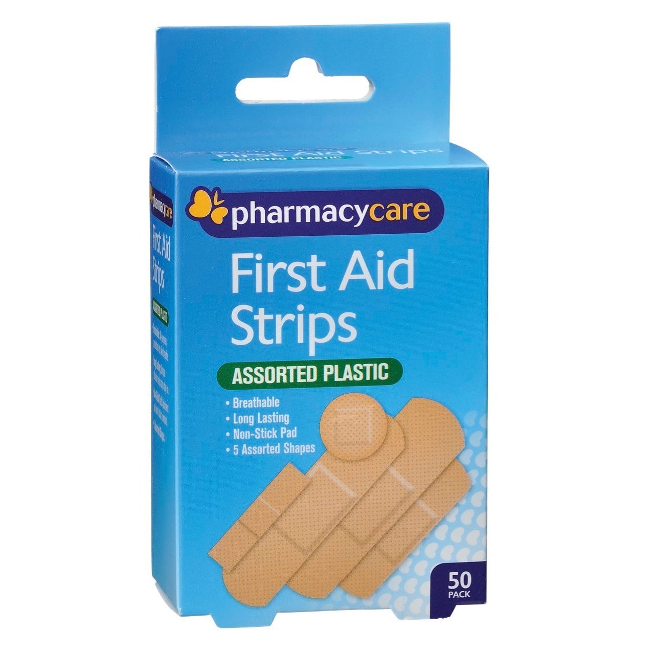 Pharmacy Care First Aid Strip Plastic Assorted 50 Pack - Cutprice Online