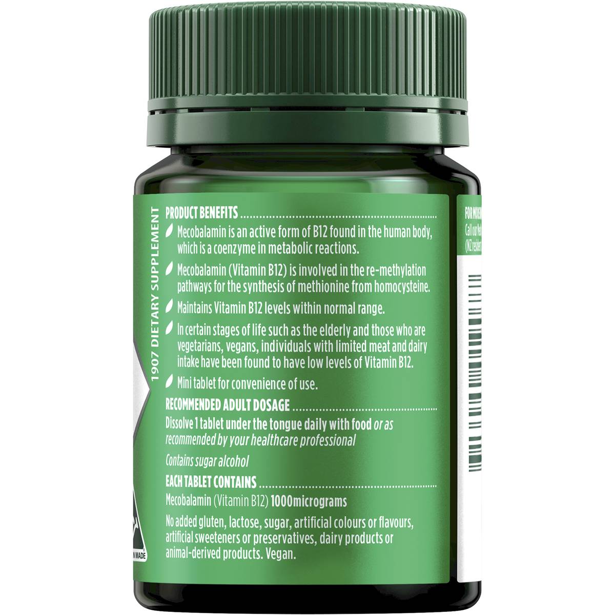 Nature's Own Activated Methyl B12 60 Tablets - Cutprice Online