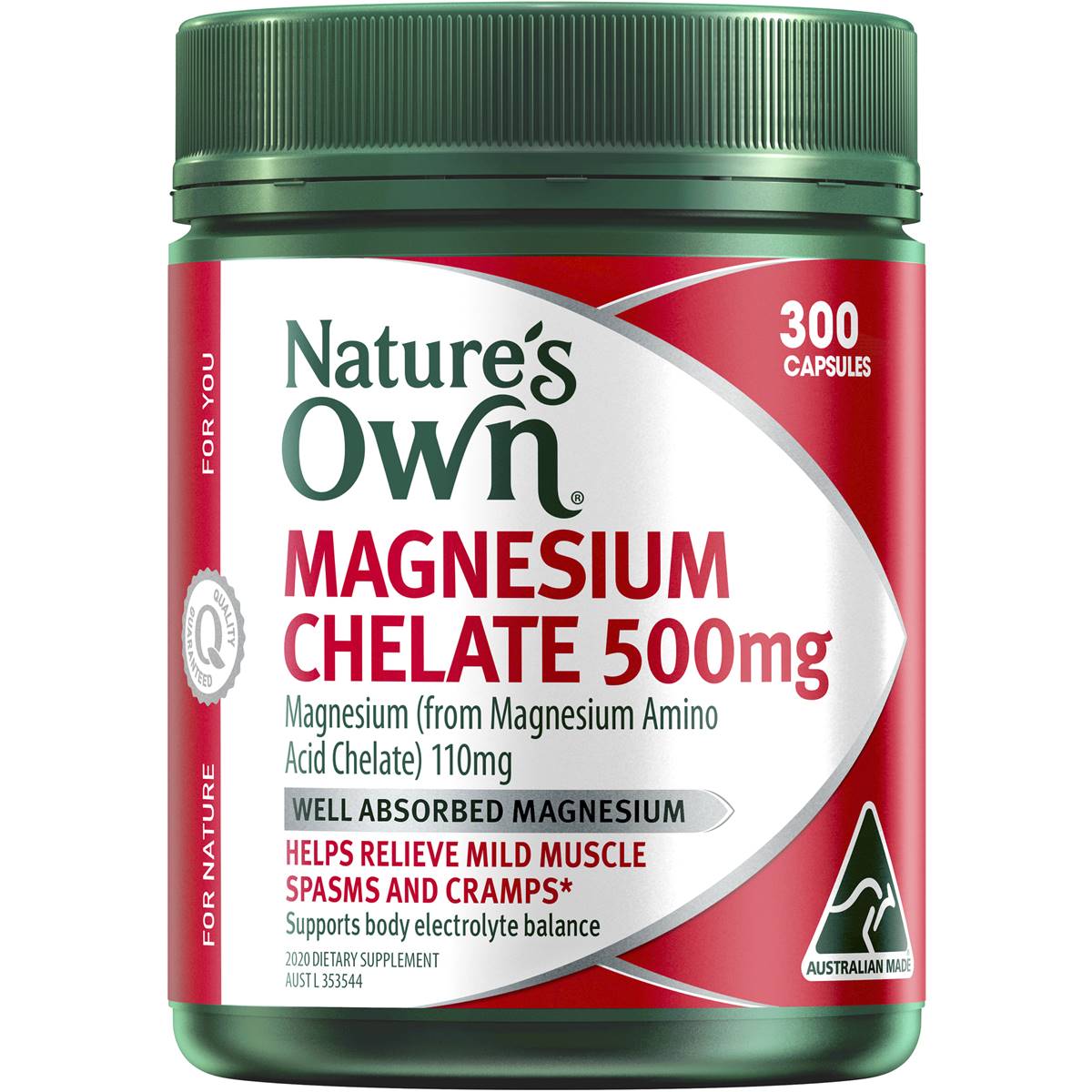 Nature's Own Magnesium Chelate 500mg Capsules 300 - Cutprice Online
