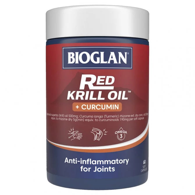 Bioglan Red Krill Plus Curcumin 60 Capsules - Cutprice Online