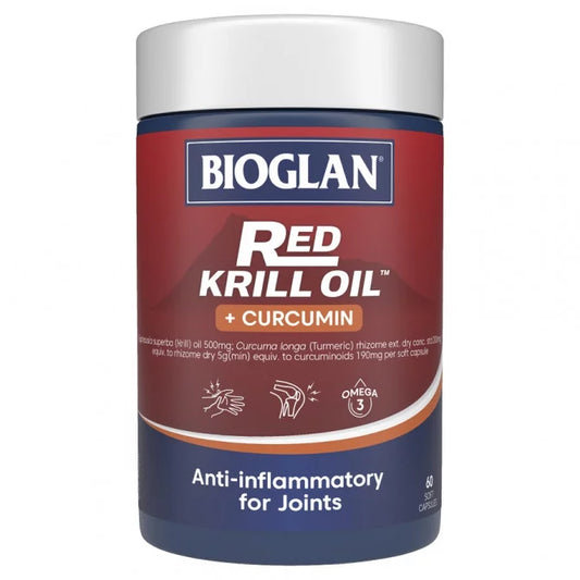 Bioglan Red Krill Plus Curcumin 60 Capsules - Cutprice Online