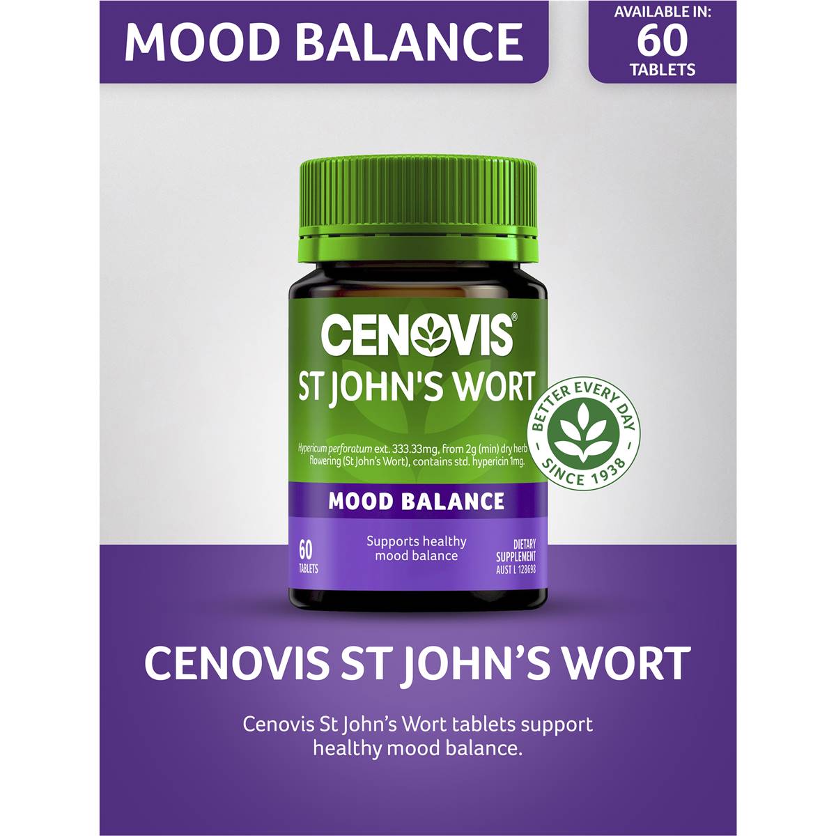 Cenovis St John's Wort 60 Tablets - Cutprice Online