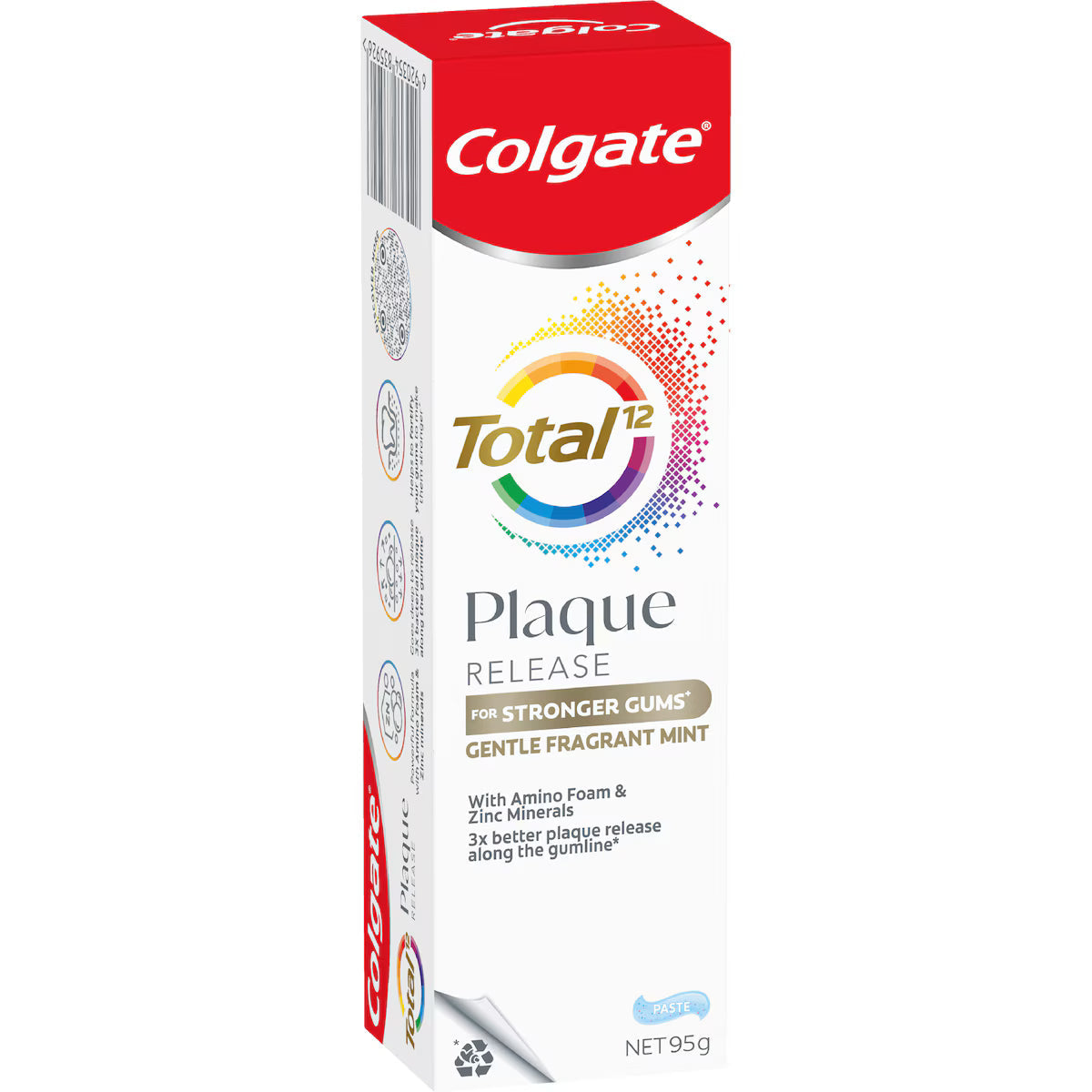 Colgate Total Plaque Release Toothpaste Gentle Fragrant Mint 95g
