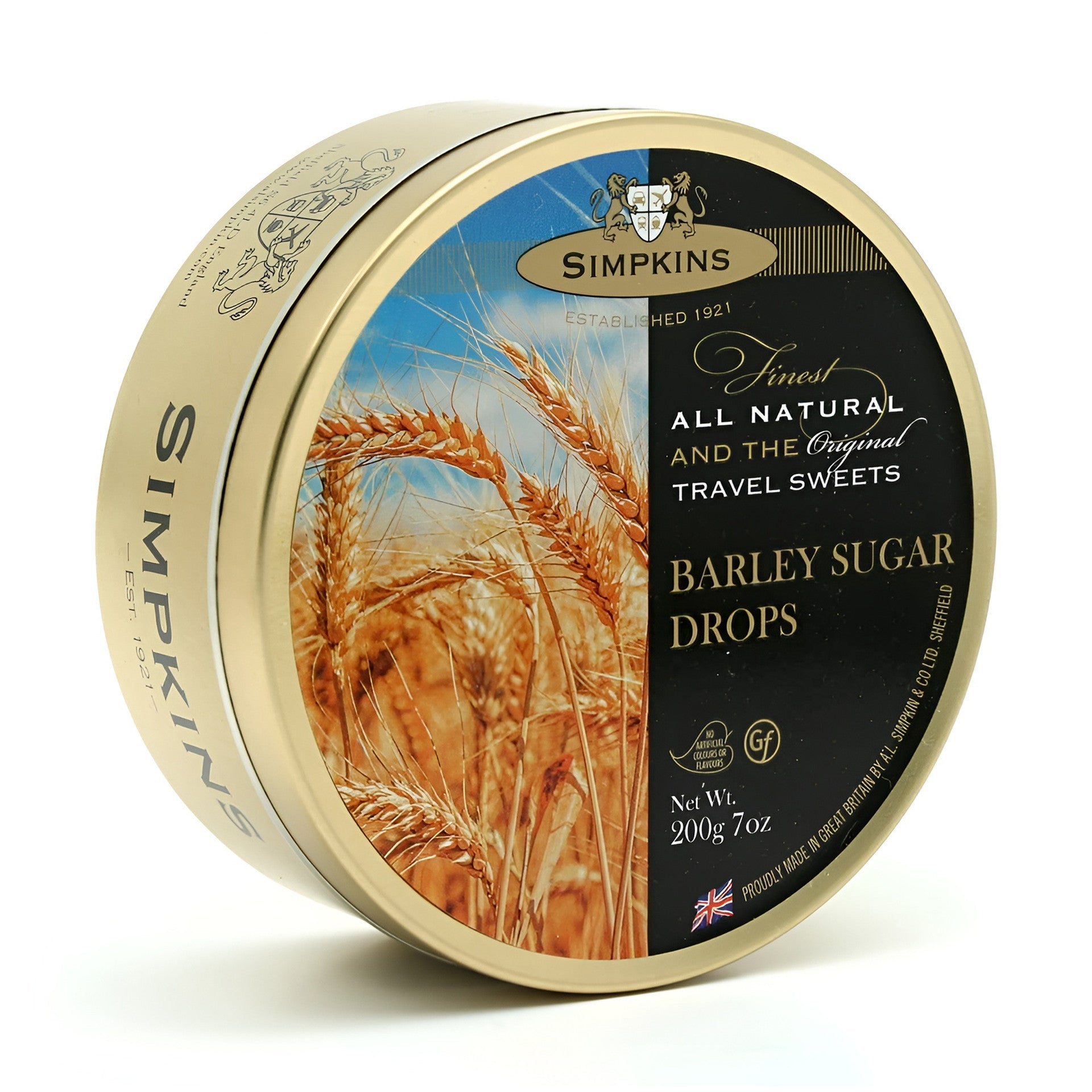 Simpkins Barley Sugar Drops 200g Tin - Cutprice Online