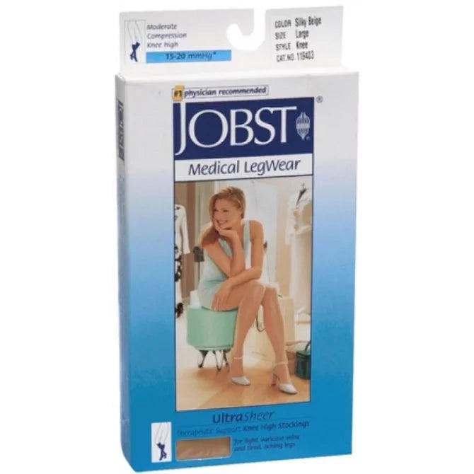 Jobst Ultrasheer Below Knee Beige/Natural - Large 15-20 - Cutprice Online