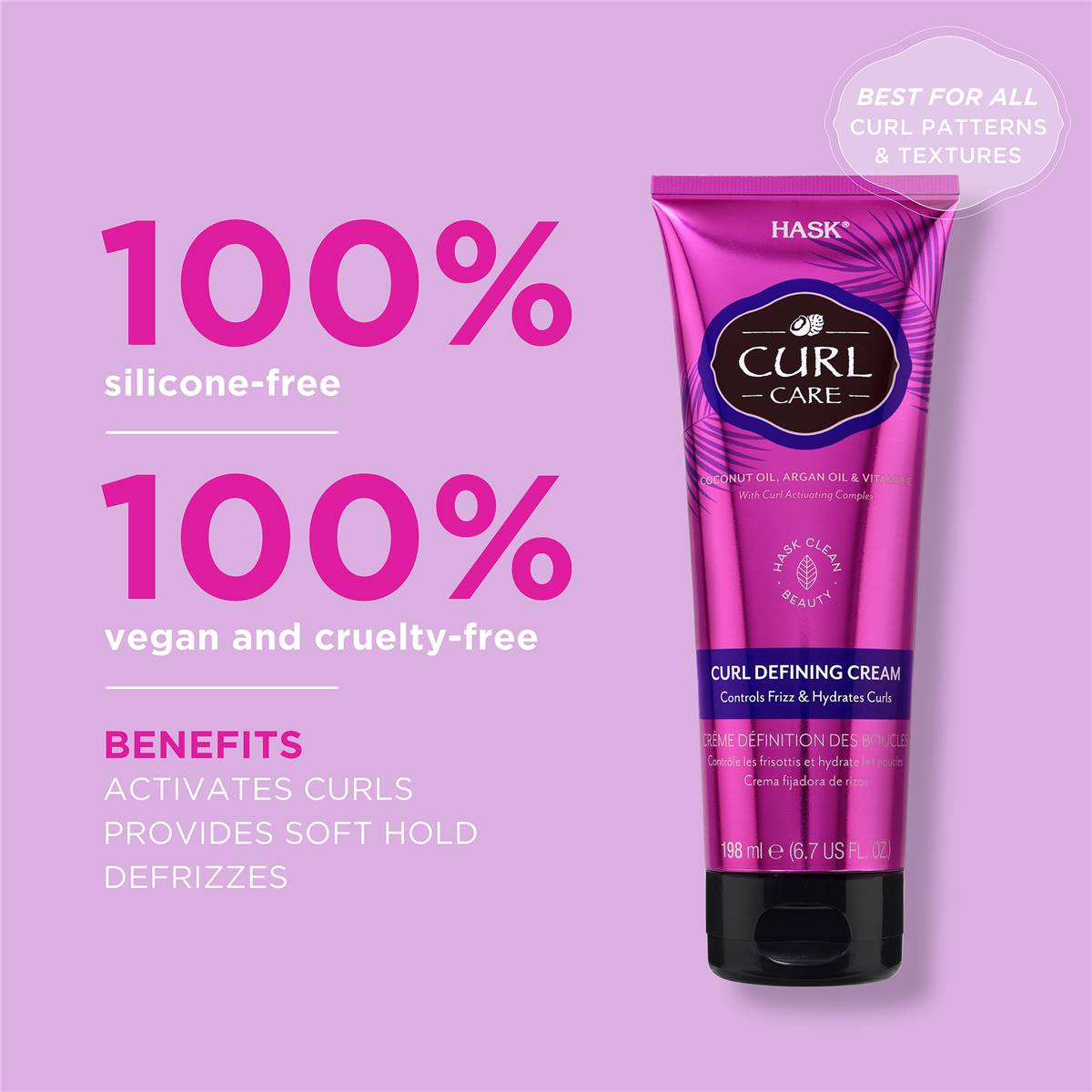 HASK CURL CARE CURL DEFINING CREAM 198ML - Cutprice Online