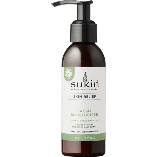 Sukin Skin Relief Facial Moisturiser 125ml Pump - Cutprice Online