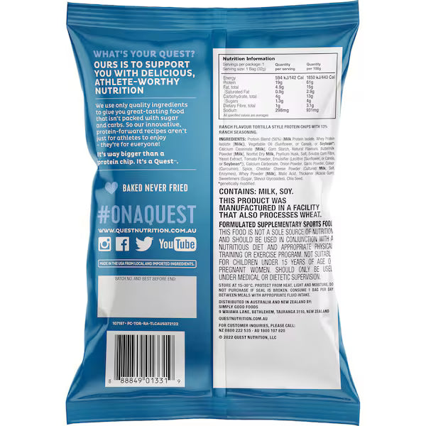 Quest Tortilla Ranch 32g x 8 packets