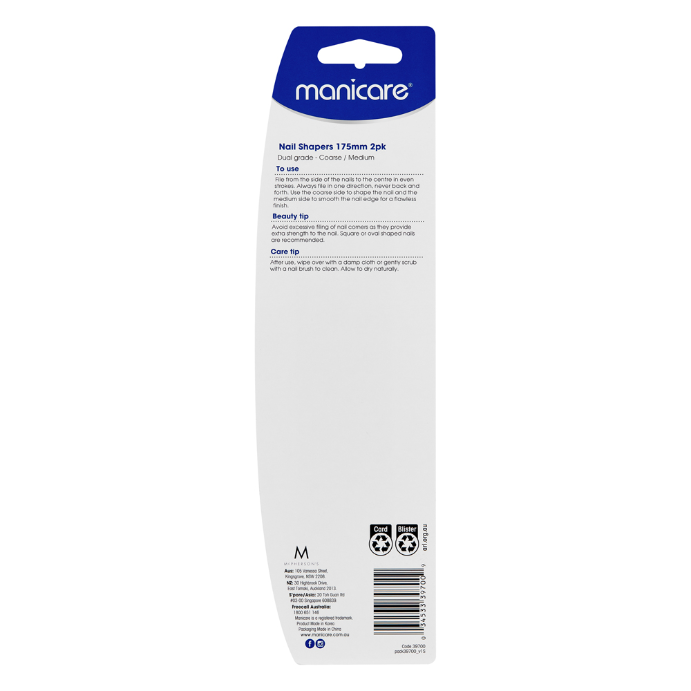 Manicare Nail Shaper 175mm Coarse/med