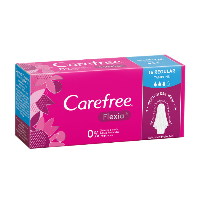 Carefree Tampons Flexia Regular 16 Pack - Cutprice Online