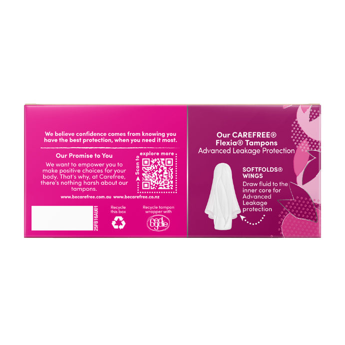 Carefree Tampons Flexia Regular 16 Pack - Cutprice Online