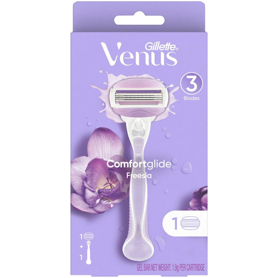 Gillette Venus Comfortglide Freesia Razor Women's Razor Handle + 1 Blade Refill - Cutprice Online