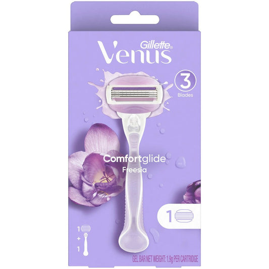Gillette Venus Comfortglide Freesia Razor Women's Razor Handle + 1 Blade Refill - Cutprice Online