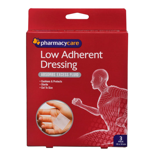 Pharmacy Care Low Adherent Dressing 3 Pack - Cutprice Online