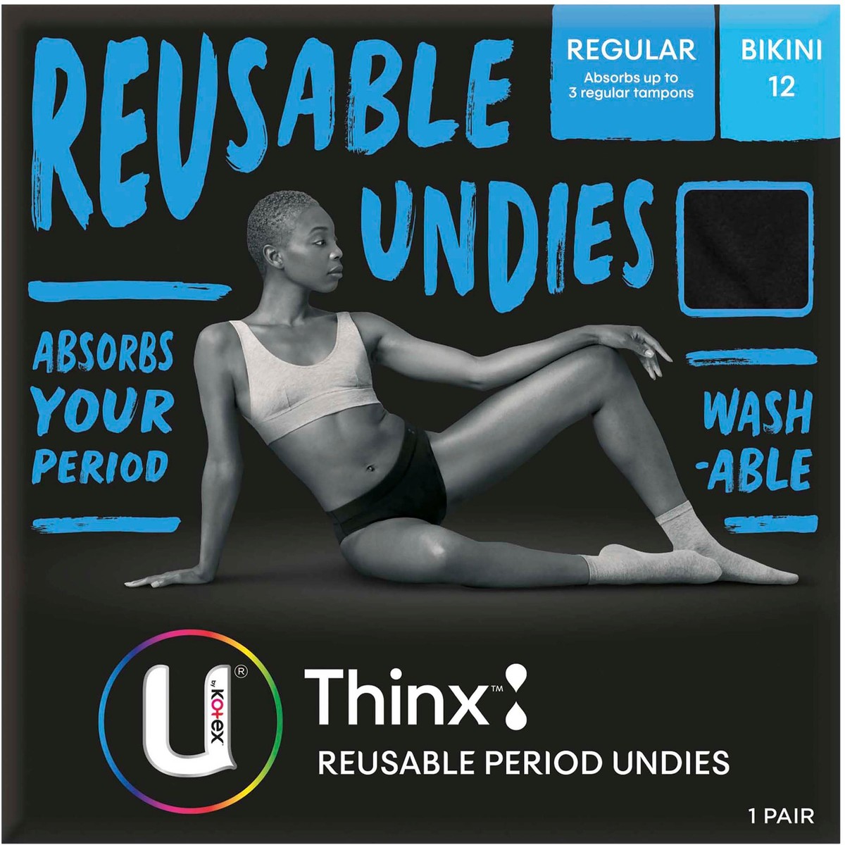 U by Kotex Thinx Reusable Period Undies Bikini Size 12 - Cutprice Online