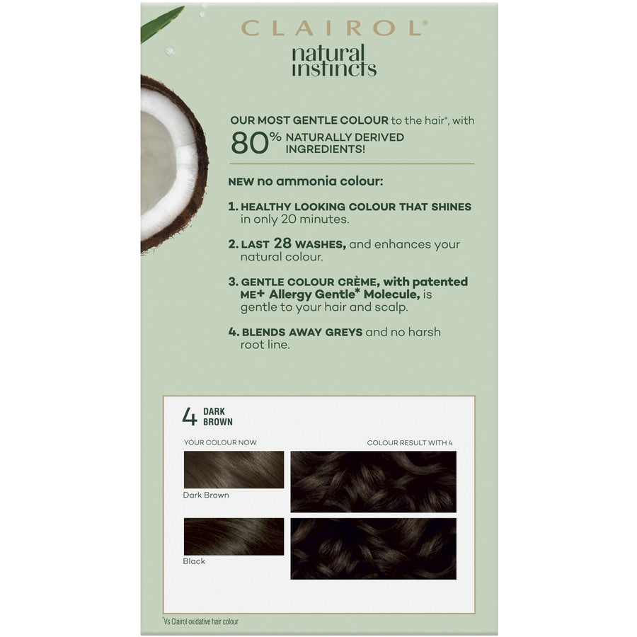 CLAIROL Natural Instincts 4 Dark Brown - Cutprice Online