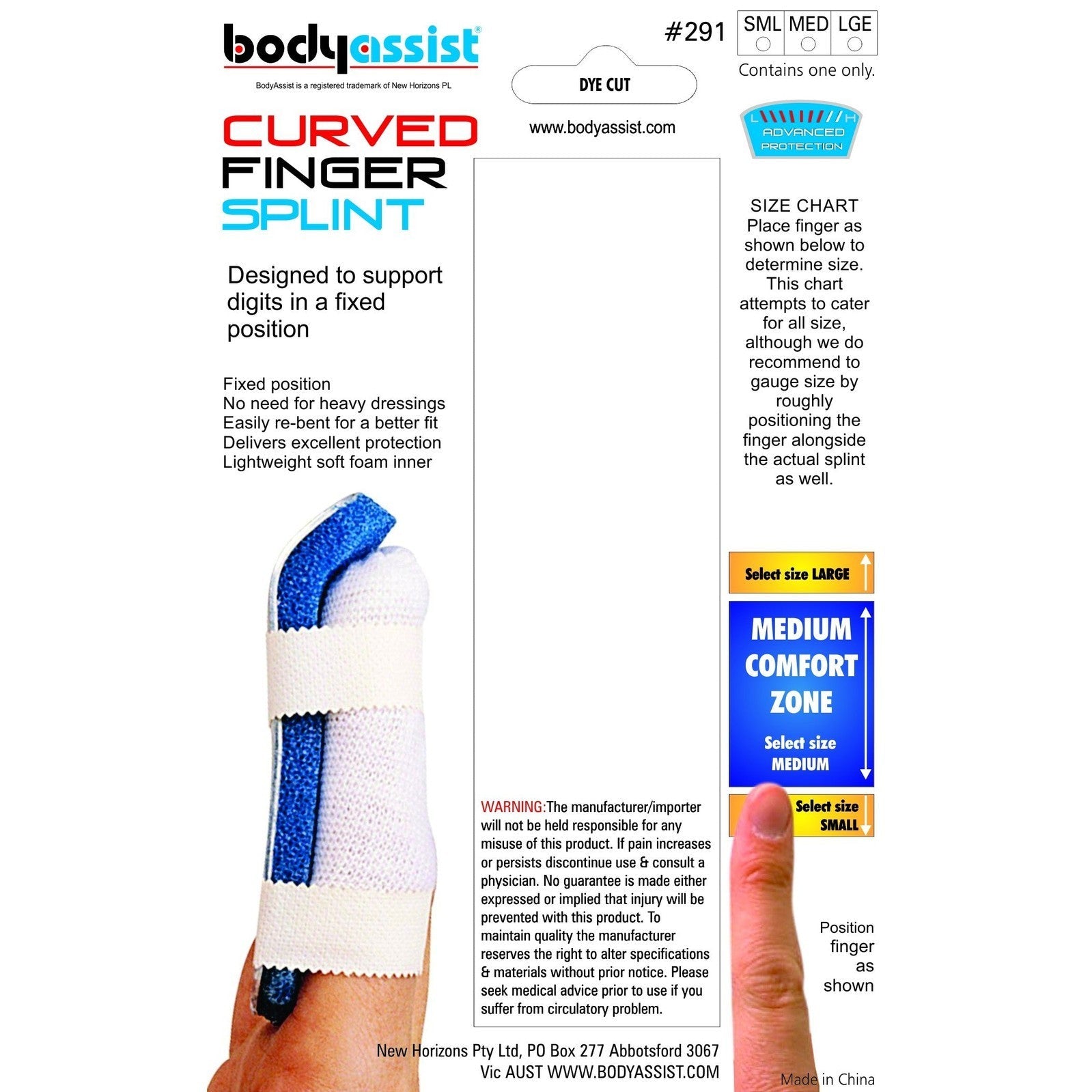 Body Assist Curved Finger Splint - Cutprice Online
