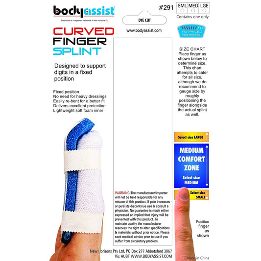 Body Assist Curved Finger Splint - Cutprice Online