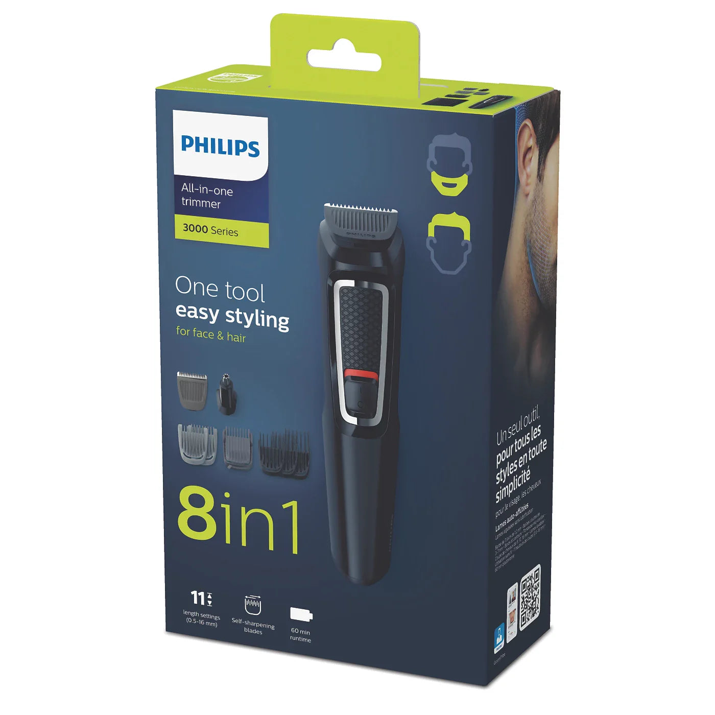 Philips 3000 8-in-1 Electric Trimmer for Face and Hair