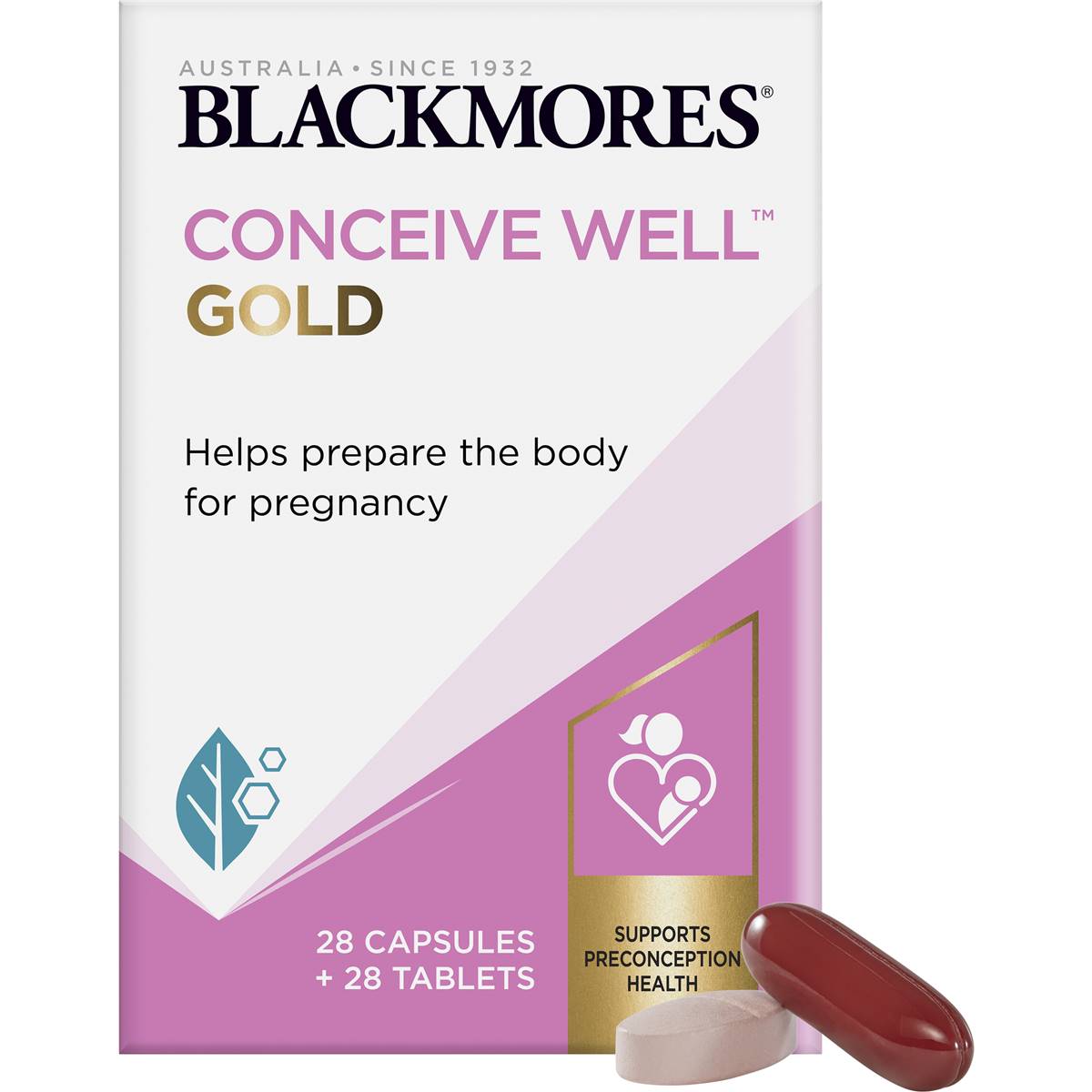Blackmores Conceive Well Gold 28 Tablets + 28 Capsules - Cutprice Online