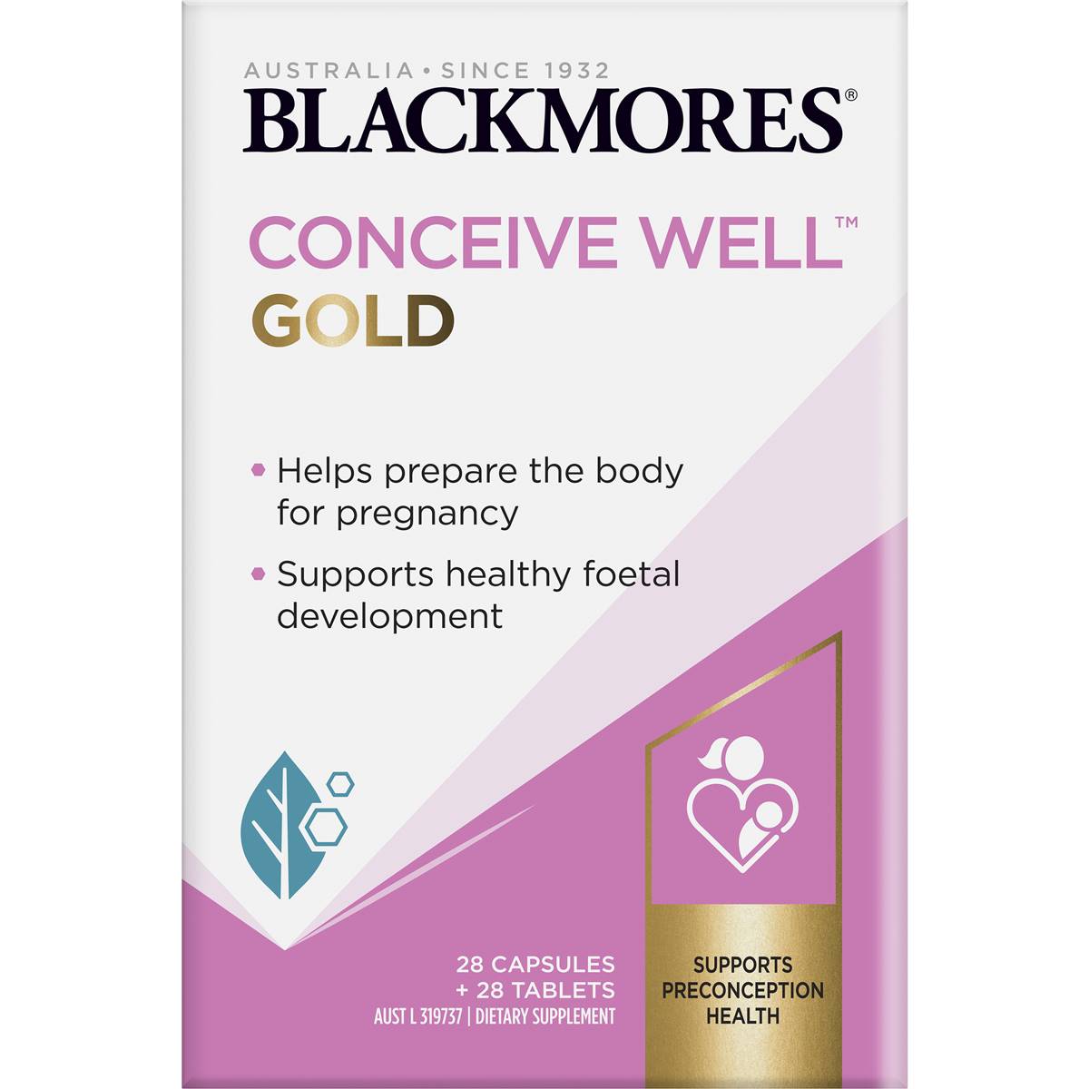 Blackmores Conceive Well Gold 28 Tablets + 28 Capsules - Cutprice Online
