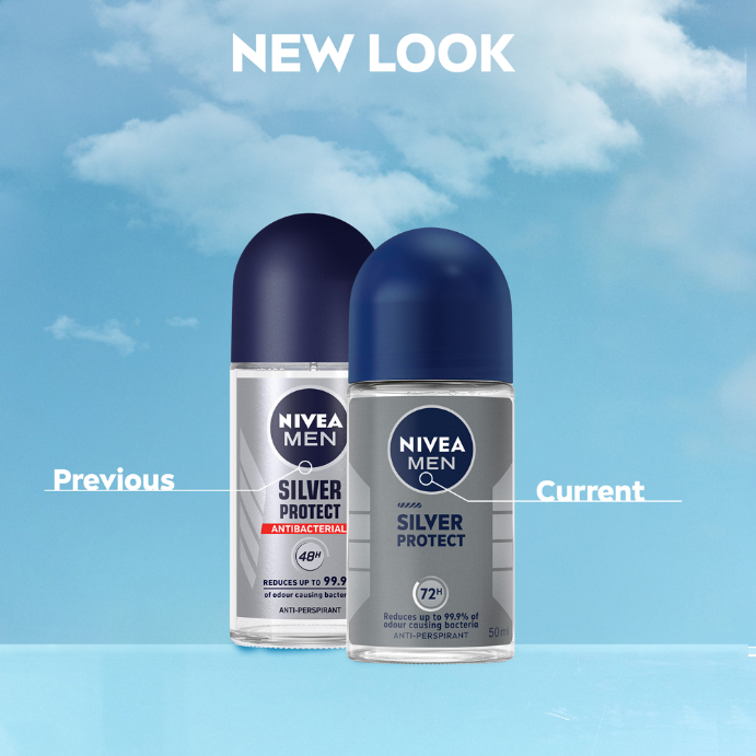 Nivea for Men Deodorant Roll On Silver Protect 50ml - Cutprice Online