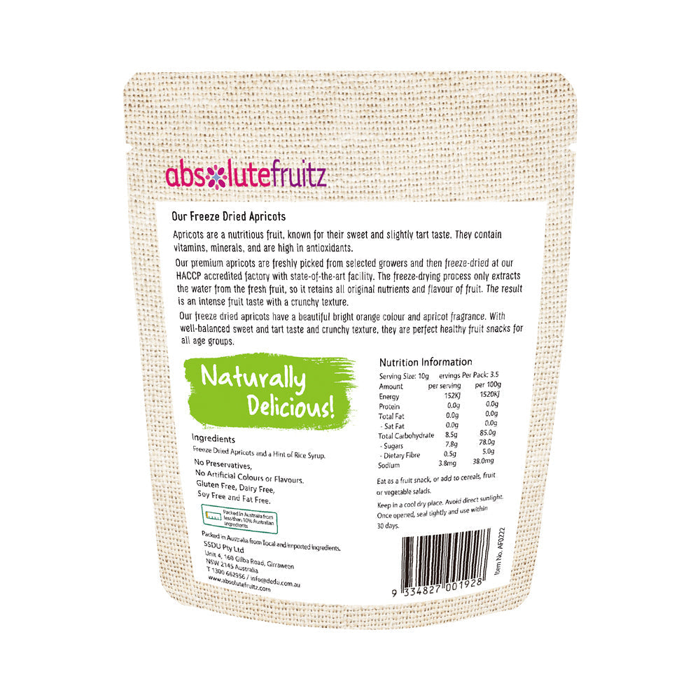 Absolutefruitz Freeze Dried Apricots 35g