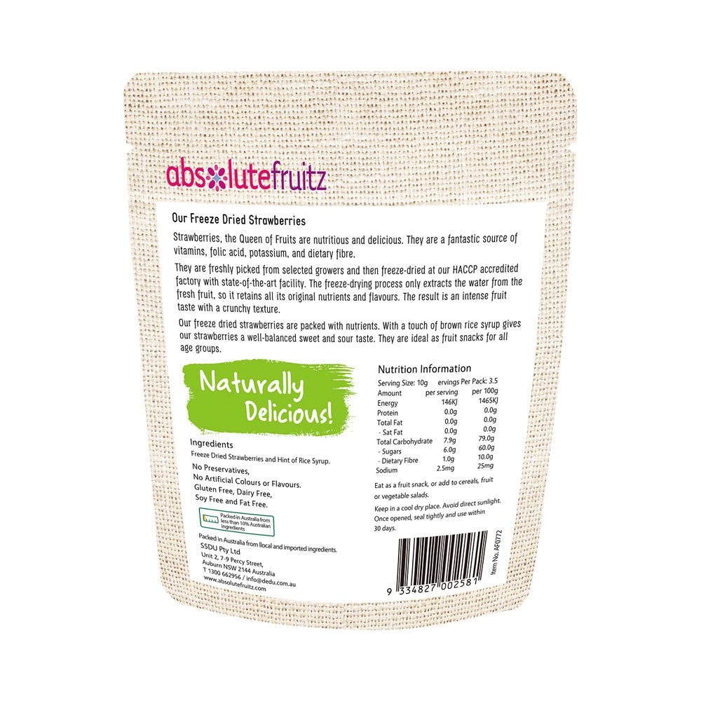 Absolutefruitz Freeze Dried Strawberry – One Punnet 35g - Cutprice Online