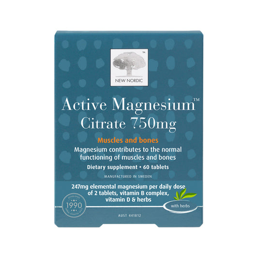 New Nordic Active Magnesium Citrate 750mg 60t
