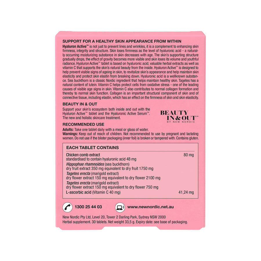 New Nordic Skin Care Hyaluron Active 30t - Cutprice Online