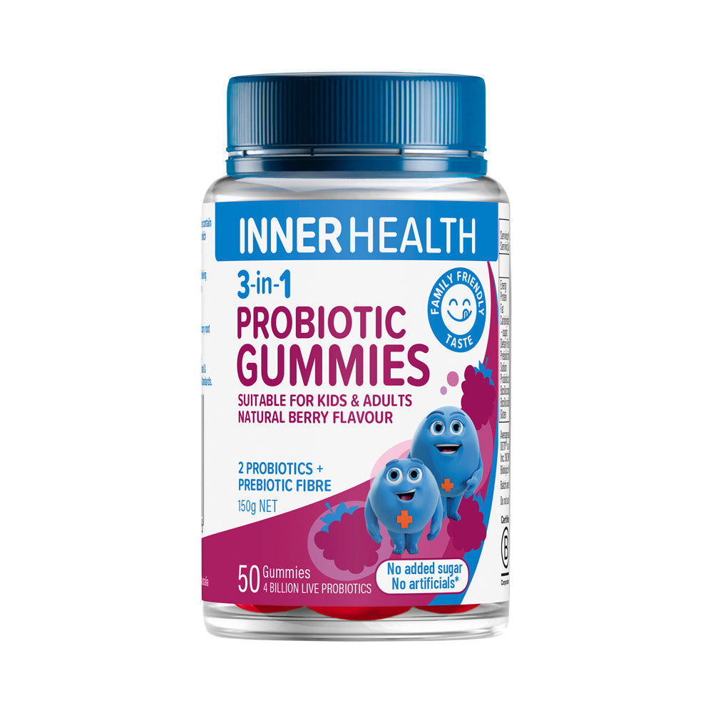 Inner Health Kids 3-in-1 Probiotic Gummies Orange 50pk