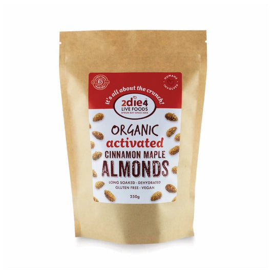 2die4 Live Foods Organic Activated Almonds Cinnamon Maple 250g 2DIE4 LIVE FOODS
