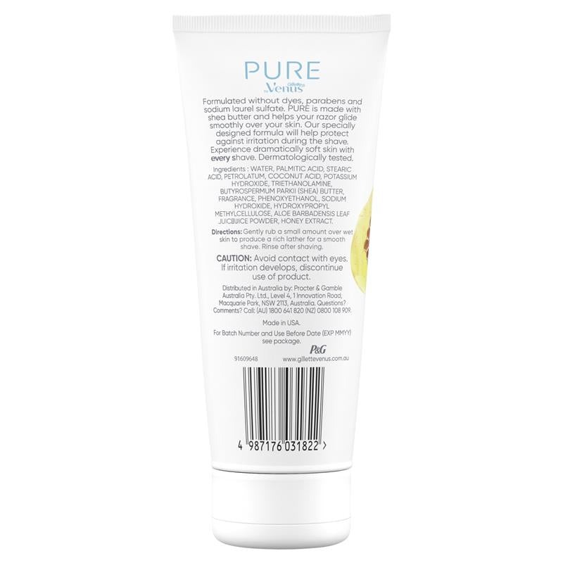 Gillette Venus Pure Shaving Cream Manuka Honey & Vanilla 174g - Cutprice Online