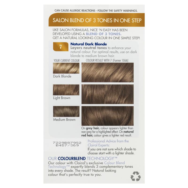 Clairol Nice & Easy 7 Dark Blonde Hair Colour - Cutprice Online