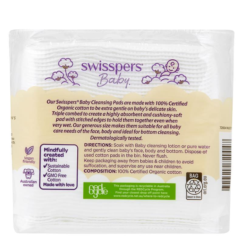 Swisspers Baby Organic Cotton Large Pads 40 - Cutprice Online