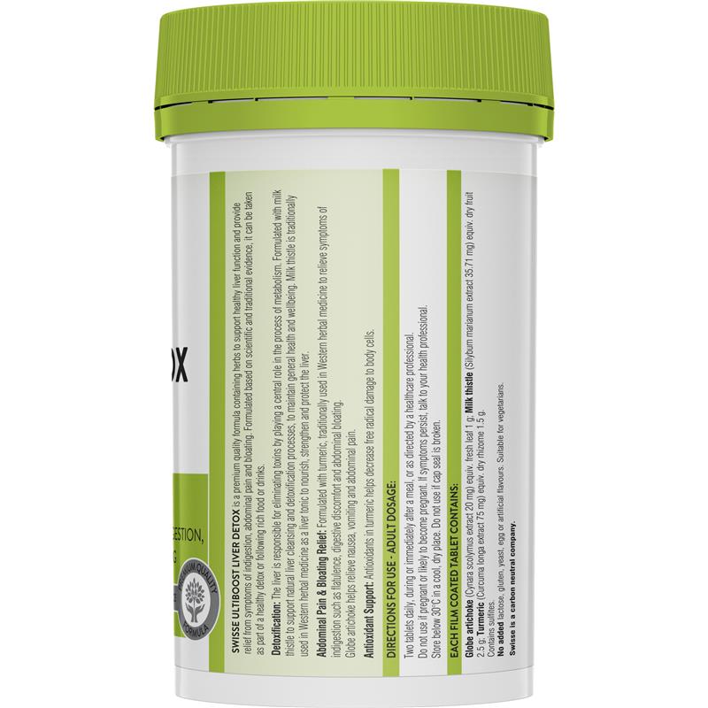 Swisse Ultiboost Liver Detox 200 Tablets - Cutprice Online