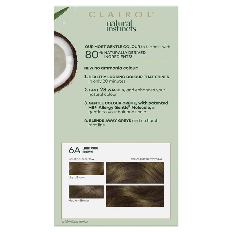 CLAIROL Natural Instincts 6A Light Cool Brown - Cutprice Online