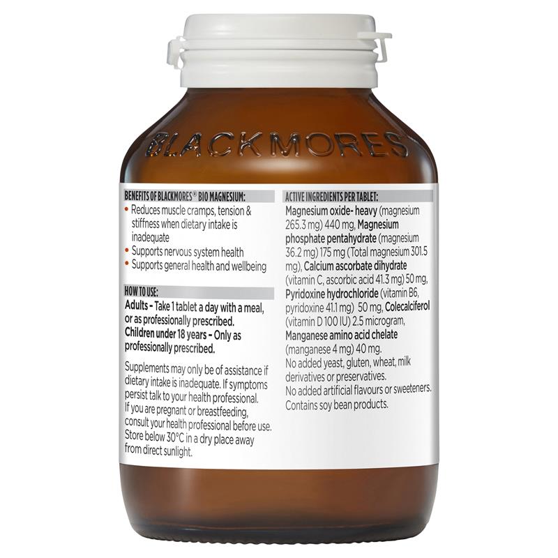 Blackmores Super Magnesium+ Muscle Health Vitamin 200 Tablets - Cutprice Online