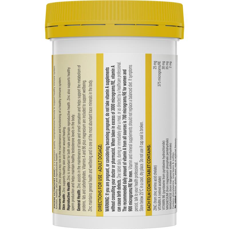 Swisse Zinc+ 120 Tablets - Cutprice Online
