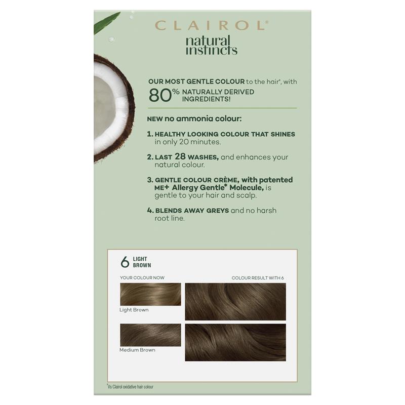 CLAIROL Natural Instincts 6 Light Brown - Cutprice Online