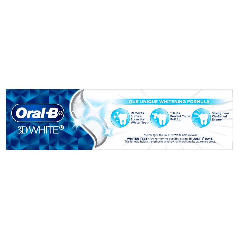 Oral B Toothpaste 3D White Strengthen Enamel 110g - Cutprice Online
