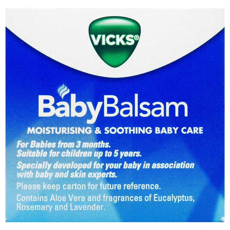 Vicks Baby Balsam Decongestant Chest Rub 50g - Cutprice Online